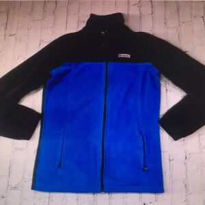 Blue and Black Zip-Up Jacket